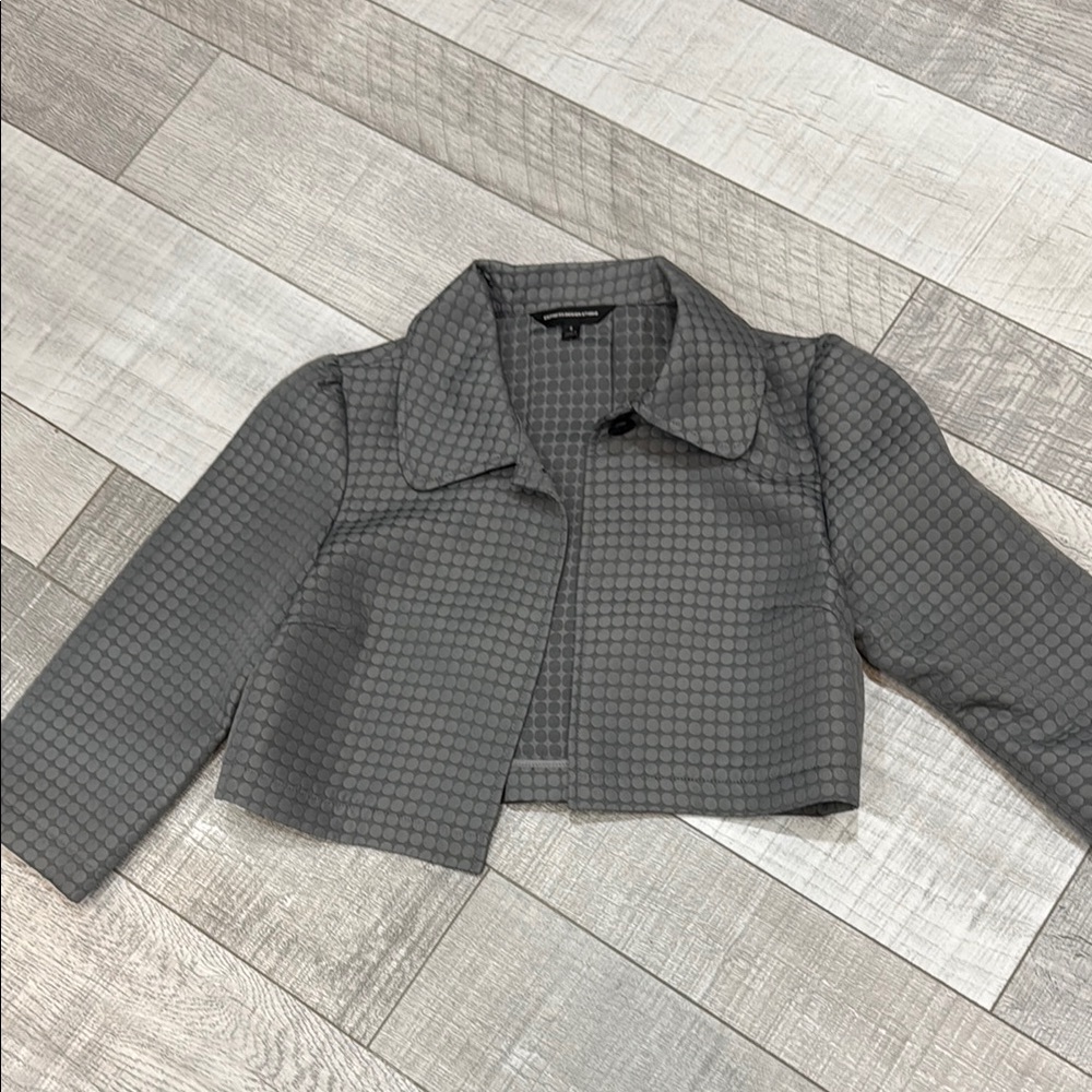 Gray Cropped Jacket
